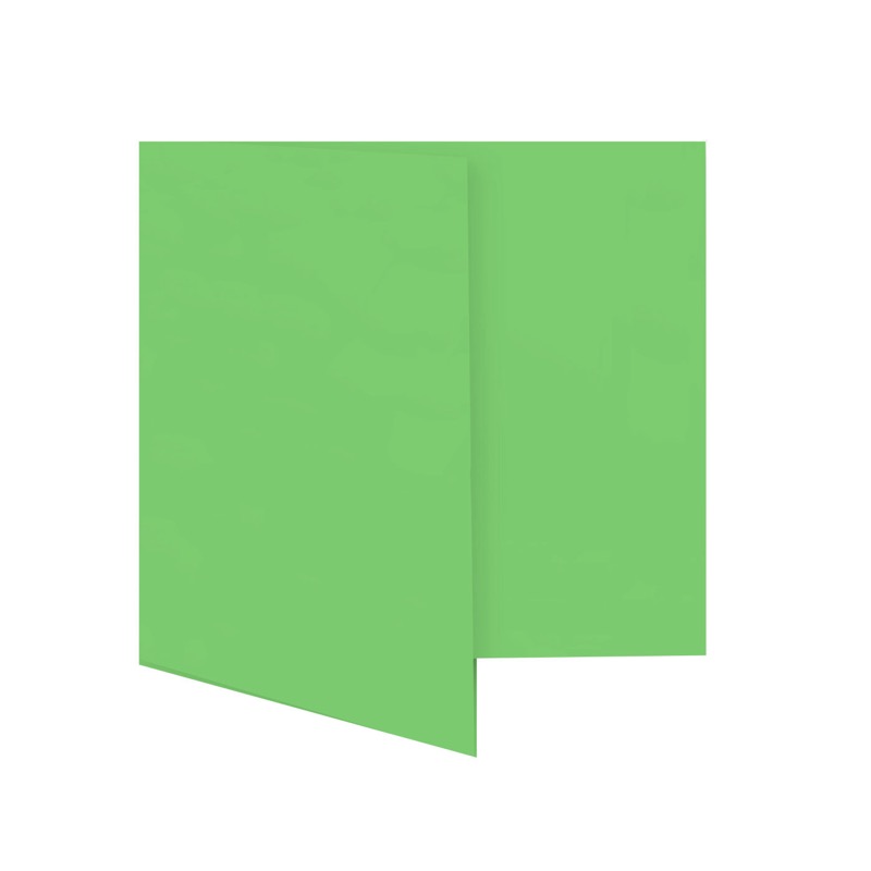 cartes pliantes colorées vert (émeraude) 115 x 130 mm | 230 g/qm offset | sans fenêtre | pas de fermeture | pas de rabat | 50 pièces