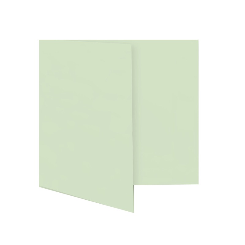 cartes pliantes colorées vert (menthe) 115 x 130 mm | 230 g/qm offset | sans fenêtre | pas de fermeture | pas de rabat | 50 pièces