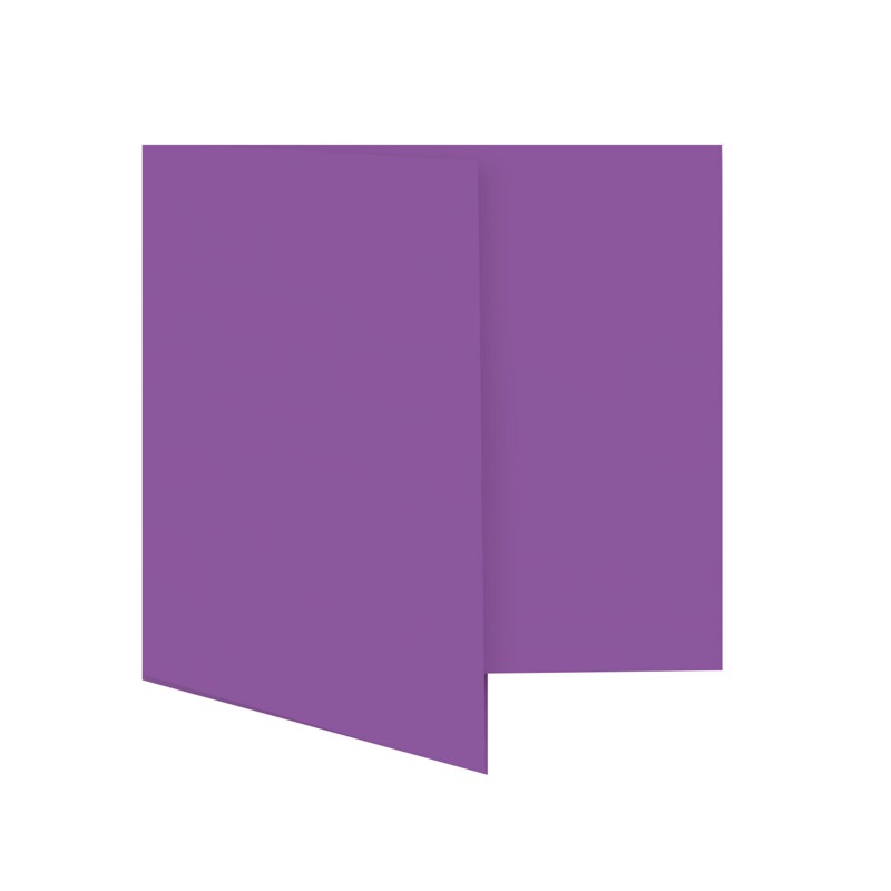 cartes pliantes colorées violet (violet foncé) 115 x 130 mm | 230 g/qm offset | sans fenêtre | pas de fermeture | pas de rabat | 50 pièces