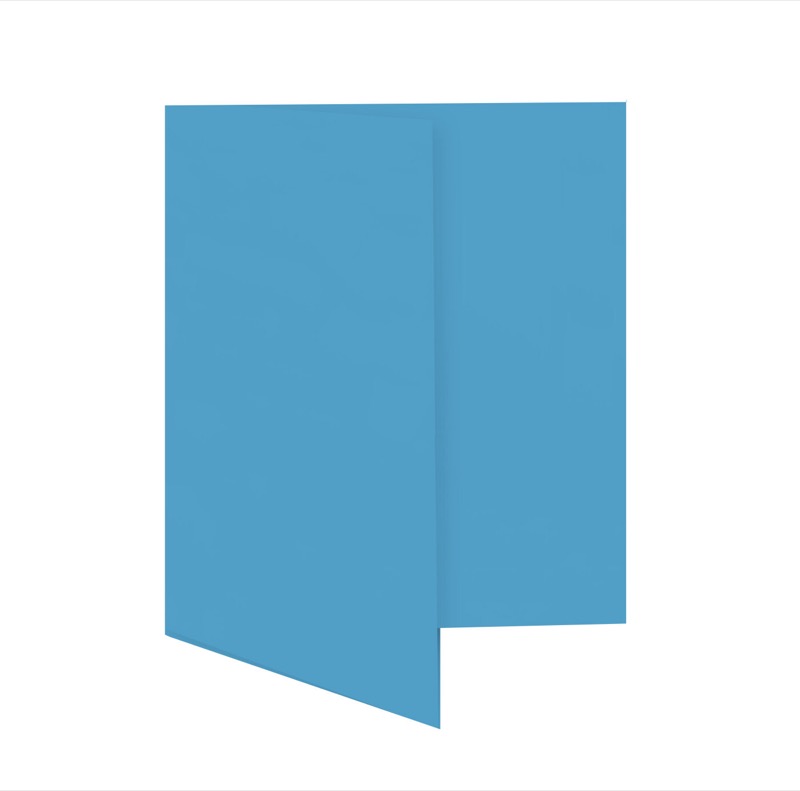 cartes pliantes colorées bleu (bleu azur) 115 x 170 mm | 230 g/qm offset | sans fenêtre | pas de fermeture | pas de rabat | 50 pièces