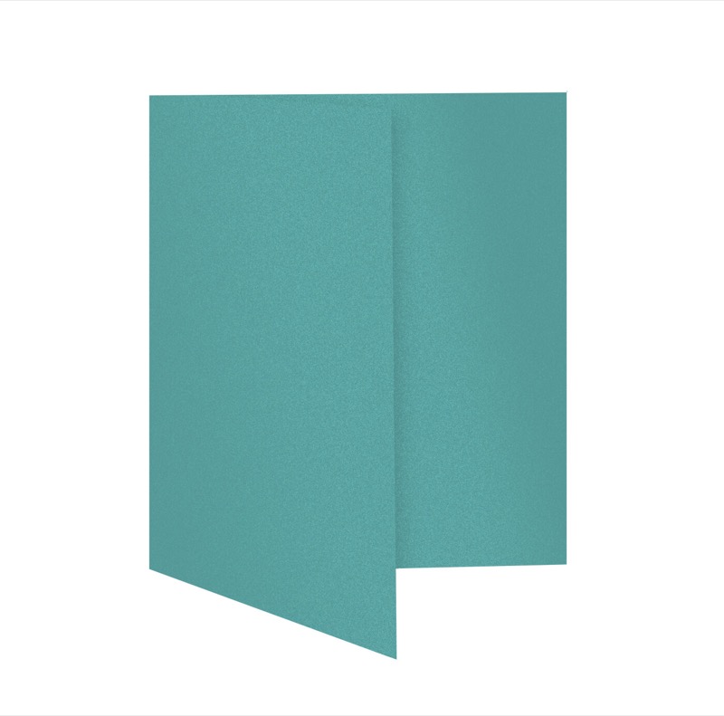 cartes pliantes colorées bleu (bleu de mer glamoureux) 115 x 170 mm | 300 g/qm brillant | sans fenêtre | pas de fermeture | pas de rabat | 50 pièces