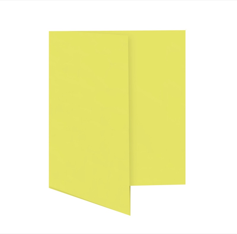 cartes pliantes colorées jaune (blé) 115 x 170 mm | 230 g/qm offset | sans fenêtre | pas de fermeture | pas de rabat | 50 pièces