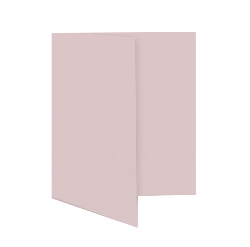 cartes pliantes colorées rose (rose clair) 115 x 170 mm | 230 g/qm offset | sans fenêtre | pas de fermeture | pas de rabat | 50 pièces