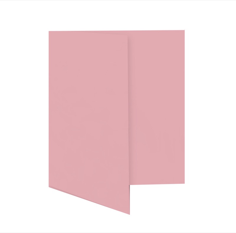 cartes pliantes colorées rose (rose épais) 115 x 170 mm | 230 g/qm offset | sans fenêtre | pas de fermeture | pas de rabat | 50 pièces