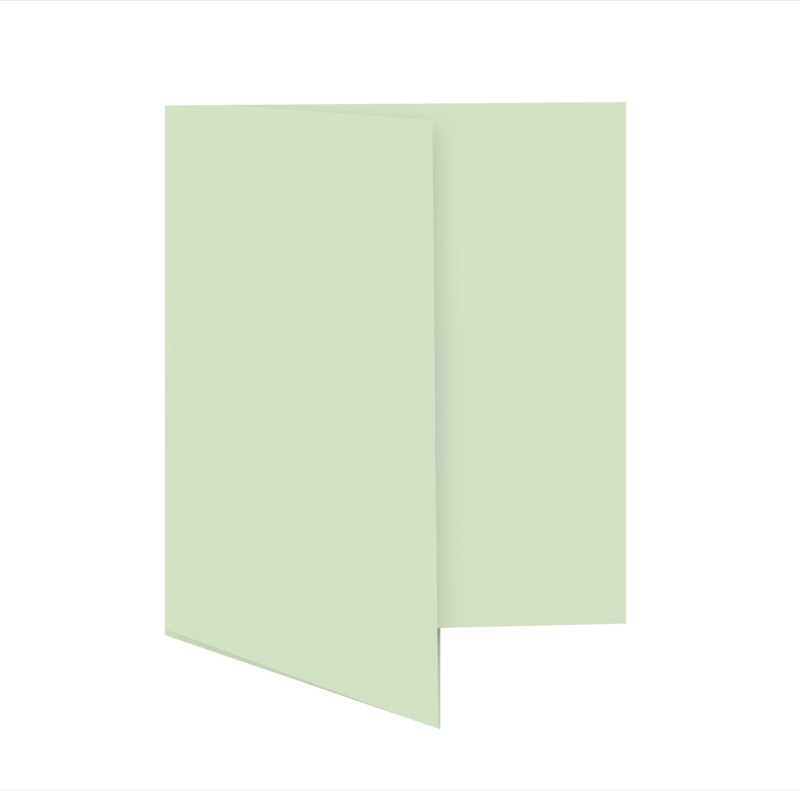cartes pliantes colorées vert (menthe) 115 x 170 mm | 230 g/qm offset | sans fenêtre | pas de fermeture | pas de rabat | 50 pièces