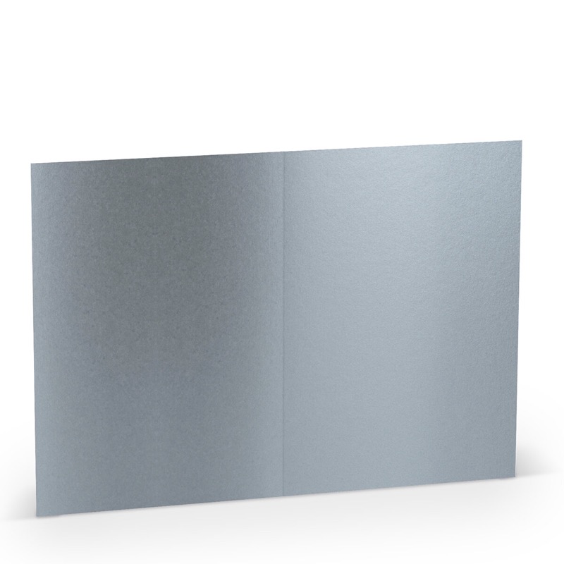 cartes pliantes (portrait) colorées argent 120 x 169 mm (din b6) | 250 g/qm offset (paperado) | sans fenêtre | pas de fermeture | pas de rabat | 50 pièces
