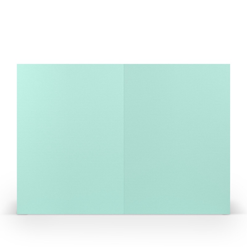 cartes pliantes (portrait) Bleu (Turquoise caraïbe) 120 x 169 mm
