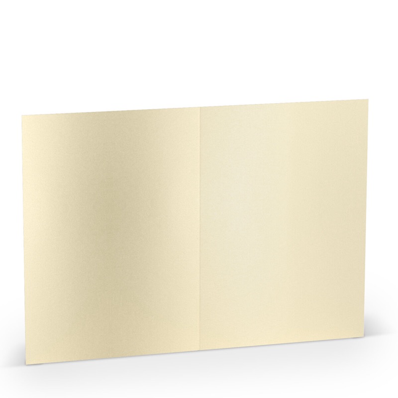 cartes pliantes (portrait) colorées crème (éclairage aux bougies) 120 x 169 mm (din b6) | 250 g/qm lisse | sans fenêtre | pas de fermeture | pas de rabat | 50 pièces