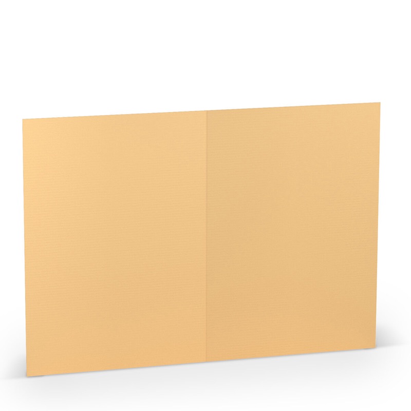 cartes pliantes (portrait) colorées jaune (jaune melon) 120 x 169 mm (din b6) | 220 g/qm côtelé (paperado) | sans fenêtre | pas de fermeture | pas de rabat | 50 pièces