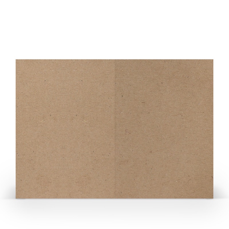 cartes pliantes (portrait) Marron (Kraft) 120 x 169 mm