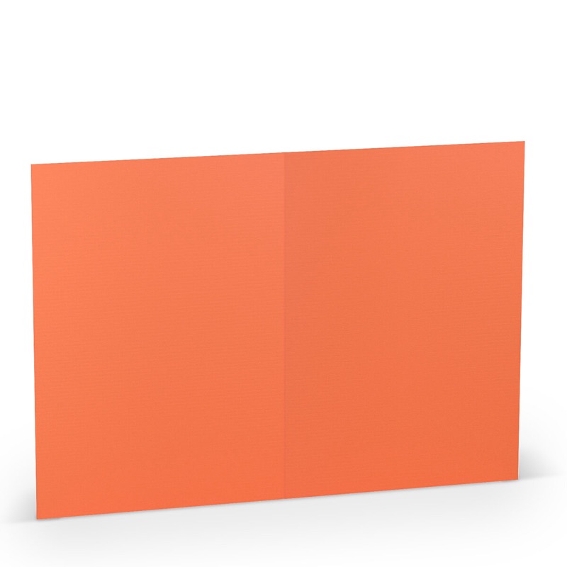 cartes pliantes (portrait) colorées rose (corail) 120 x 169 mm (din b6) | 220 g/qm côtelé (paperado) | sans fenêtre | pas de fermeture | pas de rabat | 50 pièces