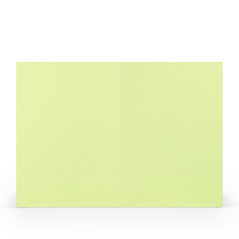 cartes pliantes (portrait) colorées vert (pistache) 120 x 169 mm (din b6) | 220 g/qm côtelé (paperado) | sans fenêtre | pas de fermeture | pas de rabat | 50 pièces