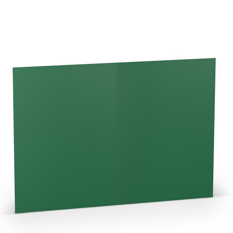 cartes pliantes (portrait) colorées vert (vert sapin) 120 x 169 mm (din b6) | 220 g/qm côtelé (paperado) | sans fenêtre | pas de fermeture | pas de rabat | 50 pièces