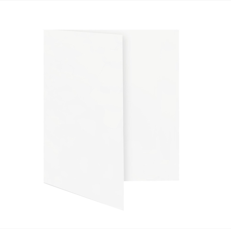 cartes pliantes blanc 120 x 170 mm (din b6) | 230 g/qm offset | sans fenêtre | pas de fermeture | pas de rabat | 50 pièces