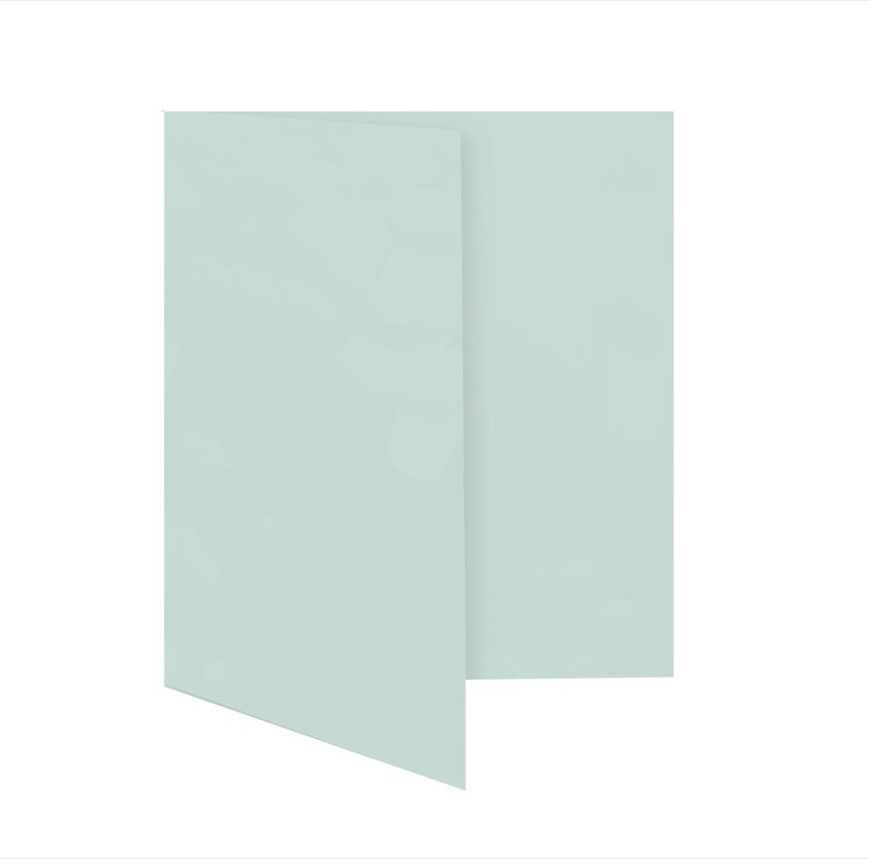 cartes pliantes colorées bleu (bleu ciel) 120 x 170 mm (din b6) | 230 g/qm offset | sans fenêtre | pas de fermeture | pas de rabat | 50 pièces