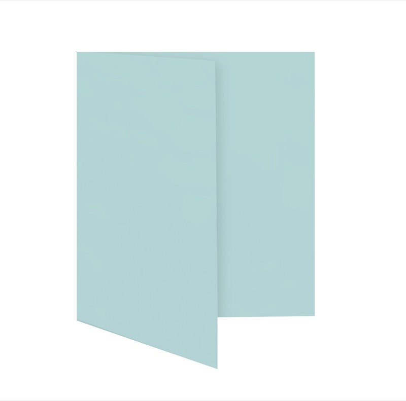 cartes pliantes colorées bleu (lagon) 120 x 170 mm (din b6) | 230 g/qm offset | sans fenêtre | pas de fermeture | pas de rabat | 50 pièces