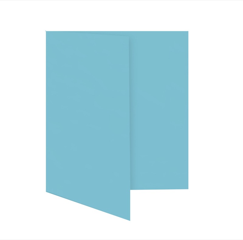 cartes pliantes colorées bleu (turquoise caraïbe) 120 x 170 mm (din b6) | 230 g/qm offset | sans fenêtre | pas de fermeture | pas de rabat | 50 pièces