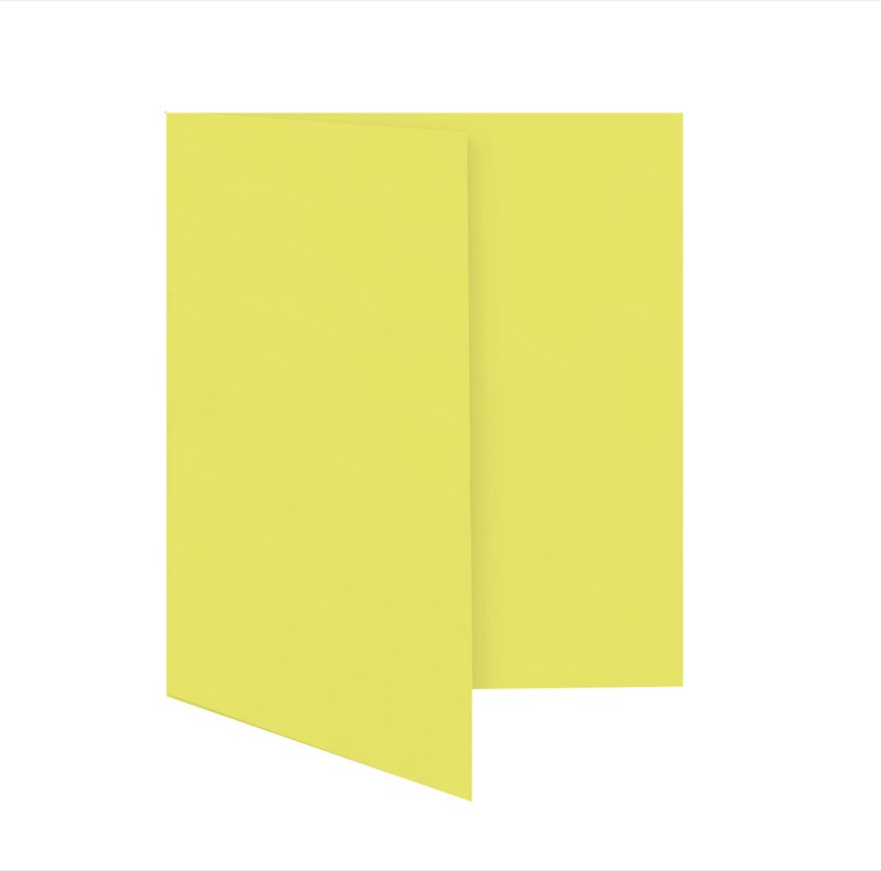 cartes pliantes colorées jaune (blé) 120 x 170 mm (din b6) | 230 g/qm offset | sans fenêtre | pas de fermeture | pas de rabat | 50 pièces