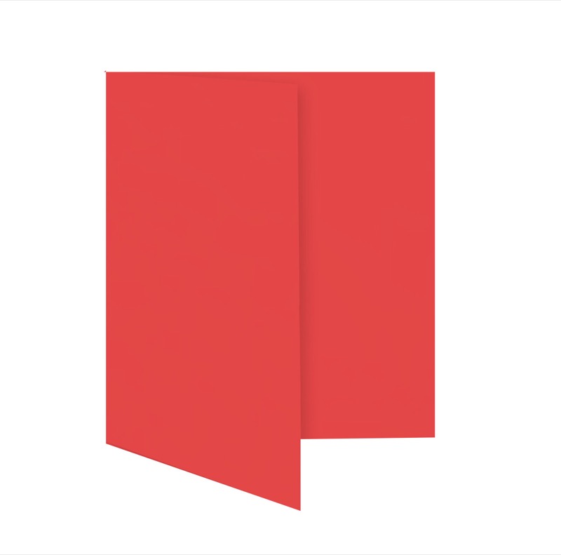 cartes pliantes colorées rouge (rubis) 120 x 170 mm (din b6) | 230 g/qm offset | sans fenêtre | pas de fermeture | pas de rabat | 50 pièces