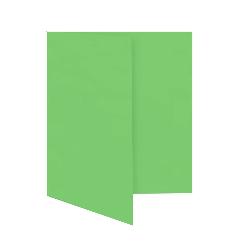 cartes pliantes colorées vert (émeraude) 120 x 170 mm (din b6) | 230 g/qm offset | sans fenêtre | pas de fermeture | pas de rabat | 50 pièces