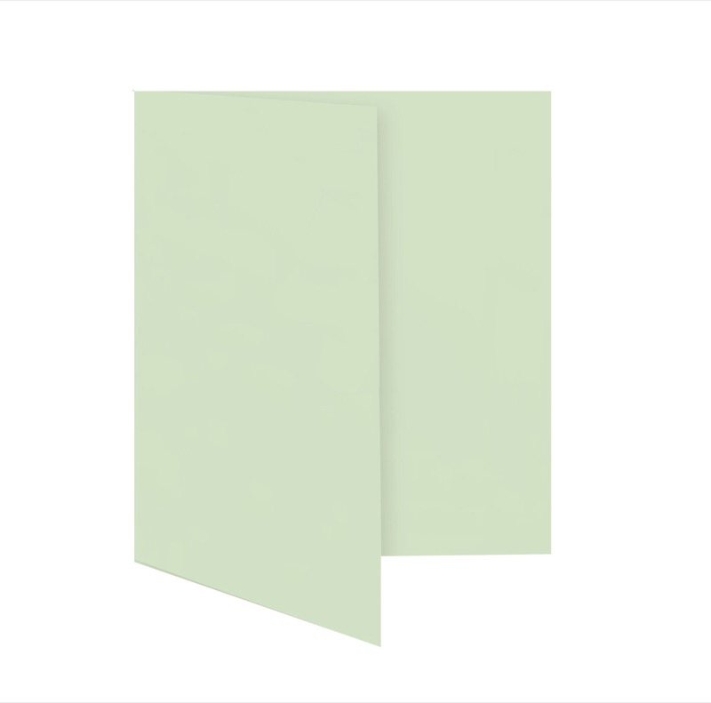 cartes pliantes colorées vert (menthe) 120 x 170 mm (din b6) | 230 g/qm offset | sans fenêtre | pas de fermeture | pas de rabat | 50 pièces