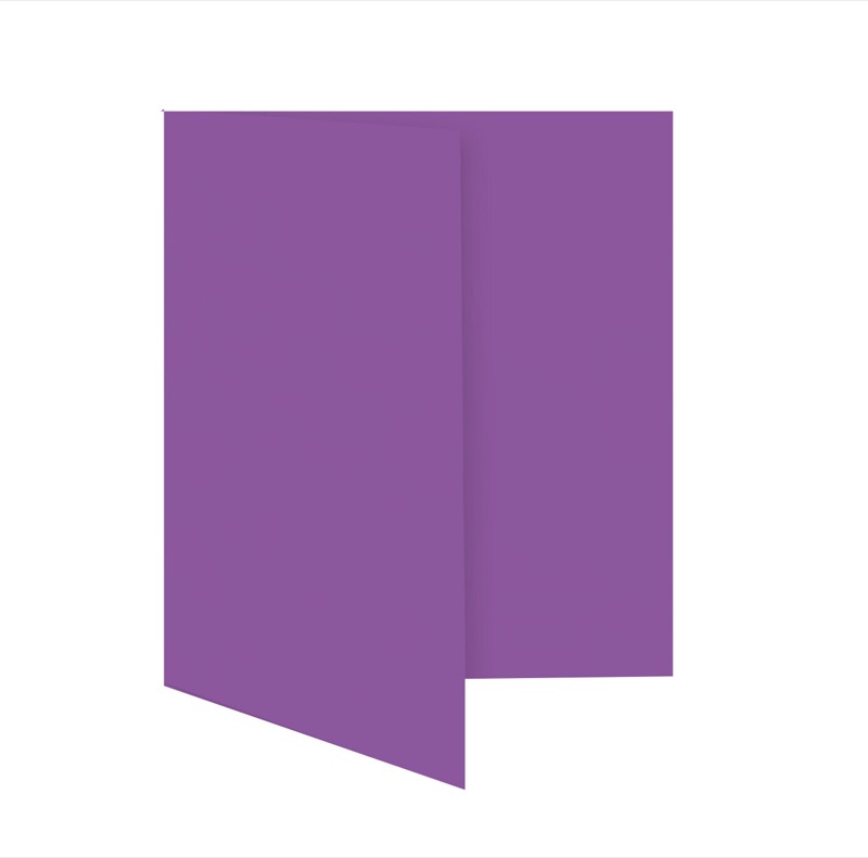 cartes pliantes colorées violet (violet foncé) 120 x 170 mm (din b6) | 230 g/qm offset | sans fenêtre | pas de fermeture | pas de rabat | 50 pièces