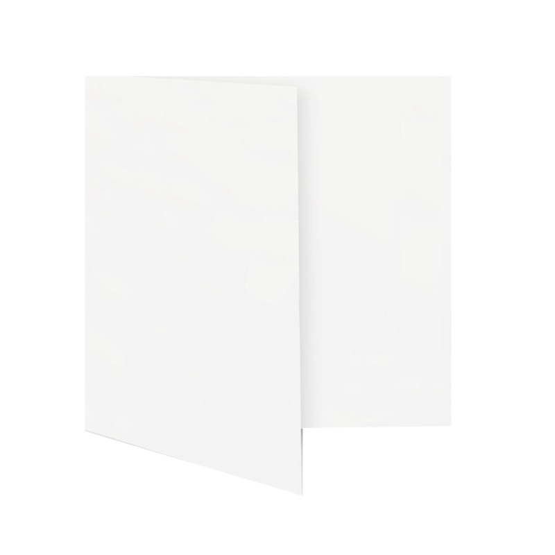cartes pliantes blanc (blanc naturel) 130 x 130 mm | 250 g/qm offset | sans fenêtre | pas de fermeture | pas de rabat | 50 pièces