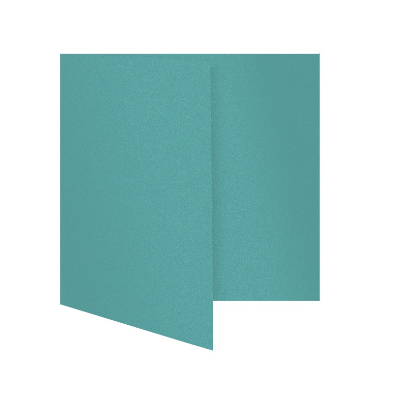 cartes pliantes colorées bleu (bleu de mer glamoureux) 130 x 130 mm | 300 g/qm brillant | sans fenêtre | pas de fermeture | pas de rabat | 50 pièces