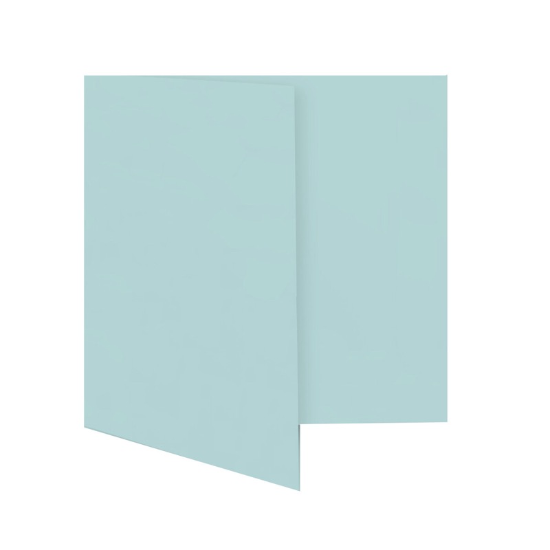 cartes pliantes colorées bleu (lagon) 130 x 130 mm | 230 g/qm offset | sans fenêtre | pas de fermeture | pas de rabat | 50 pièces