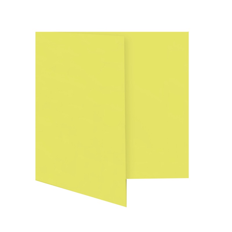 cartes pliantes colorées jaune (blé) 130 x 130 mm | 230 g/qm offset | sans fenêtre | pas de fermeture | pas de rabat | 50 pièces