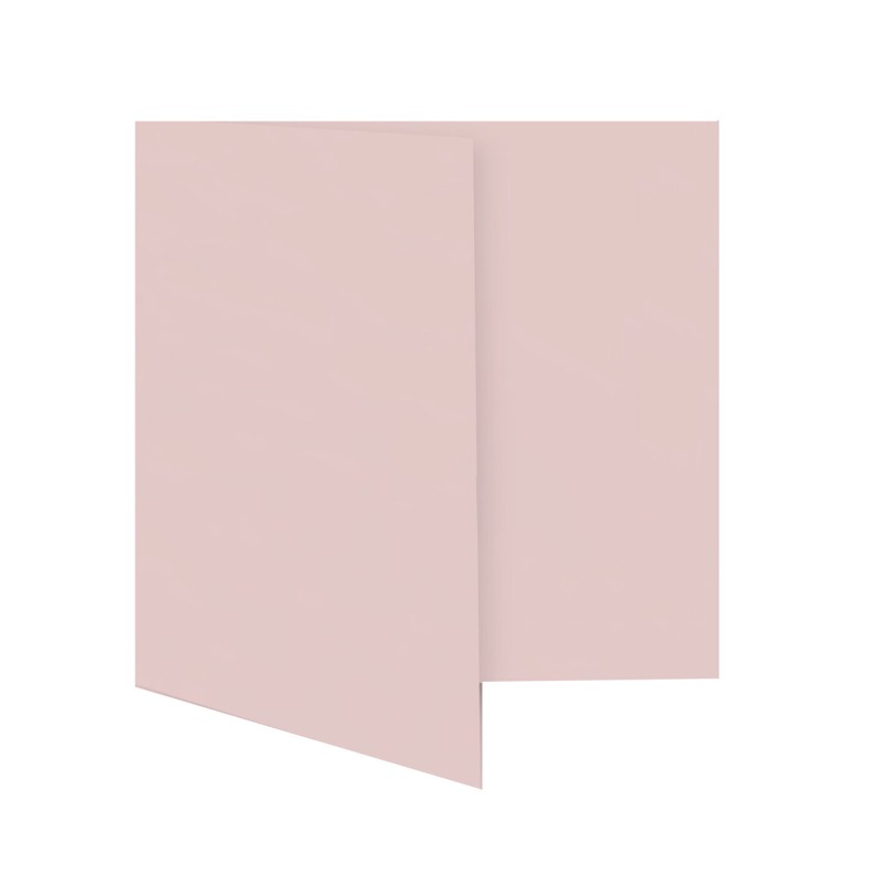 cartes pliantes colorées rose (rose tendre) 130 x 130 mm | 230 g/qm offset | sans fenêtre | pas de fermeture | pas de rabat | 50 pièces