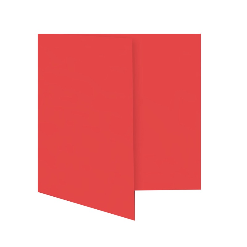 cartes pliantes colorées rouge (rubis) 130 x 130 mm | 230 g/qm offset | sans fenêtre | pas de fermeture | pas de rabat | 50 pièces