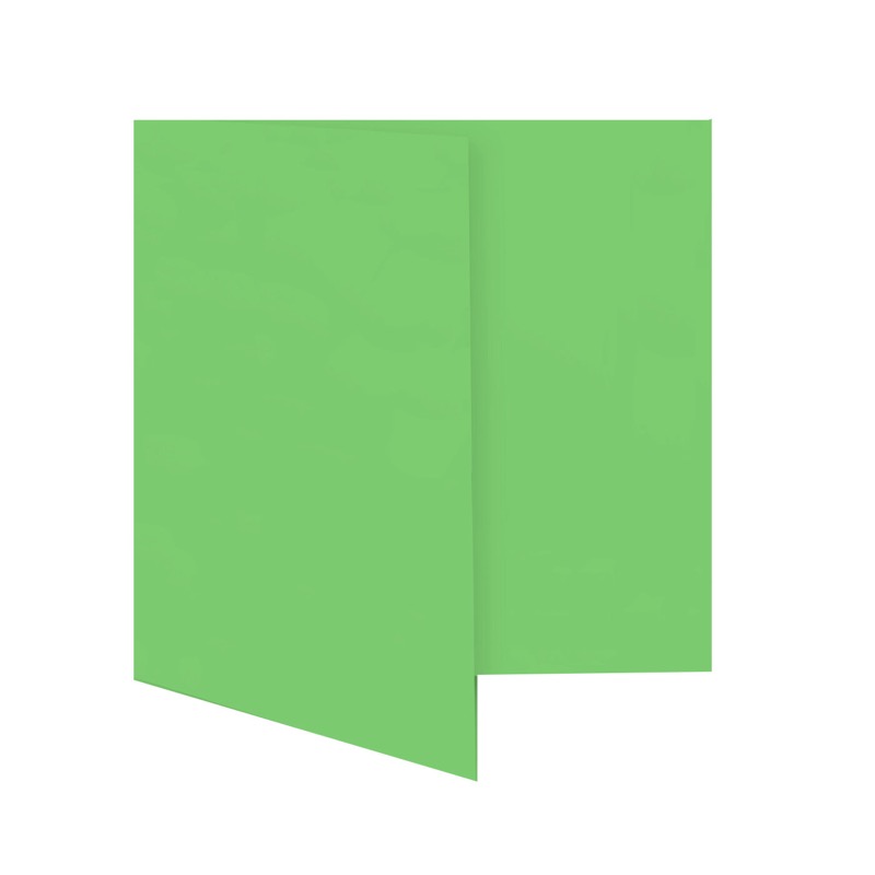 cartes pliantes colorées vert (émeraude) 130 x 130 mm | 230 g/qm offset | sans fenêtre | pas de fermeture | pas de rabat | 50 pièces
