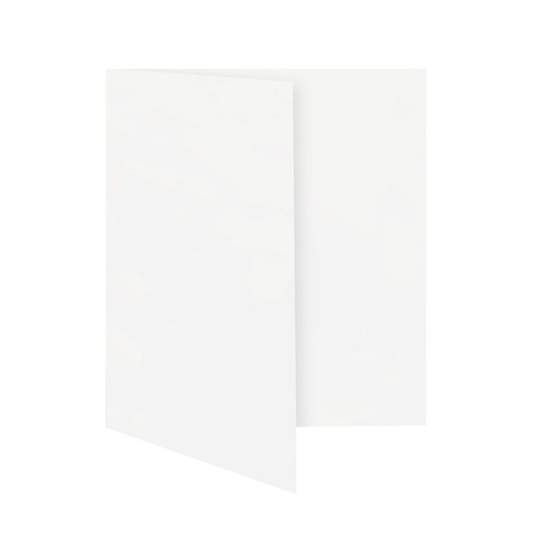 cartes pliantes blanc (blanc naturel) 148 x 210 mm (din a5) | 250 g/qm offset | sans fenêtre | pas de fermeture | pas de rabat | 50 pièces