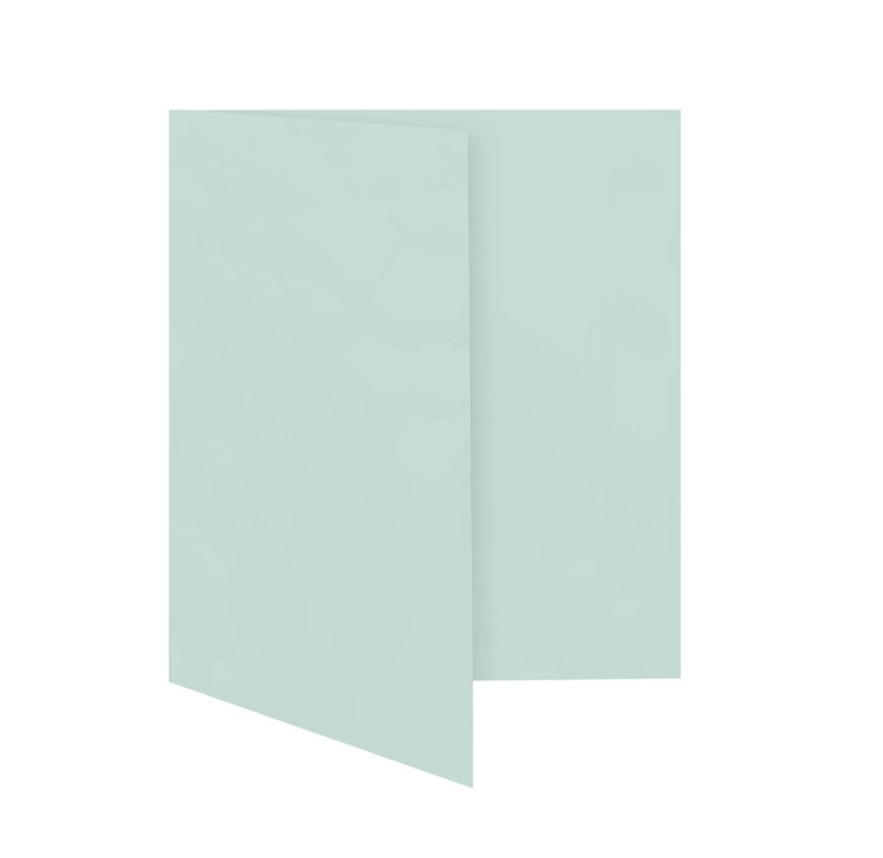 cartes pliantes colorées bleu (bleu ciel) 148 x 210 mm (din a5) | 230 g/qm offset | sans fenêtre | pas de fermeture | pas de rabat | 50 pièces