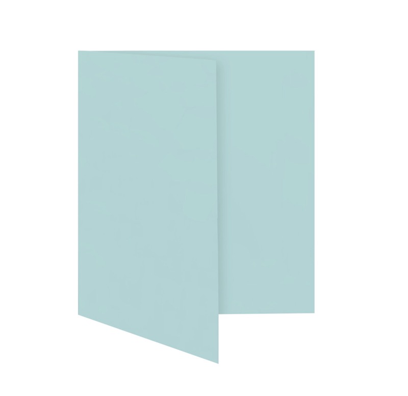 cartes pliantes colorées bleu (lagon) 148 x 210 mm (din a5) | 230 g/qm offset | sans fenêtre | pas de fermeture | pas de rabat | 50 pièces