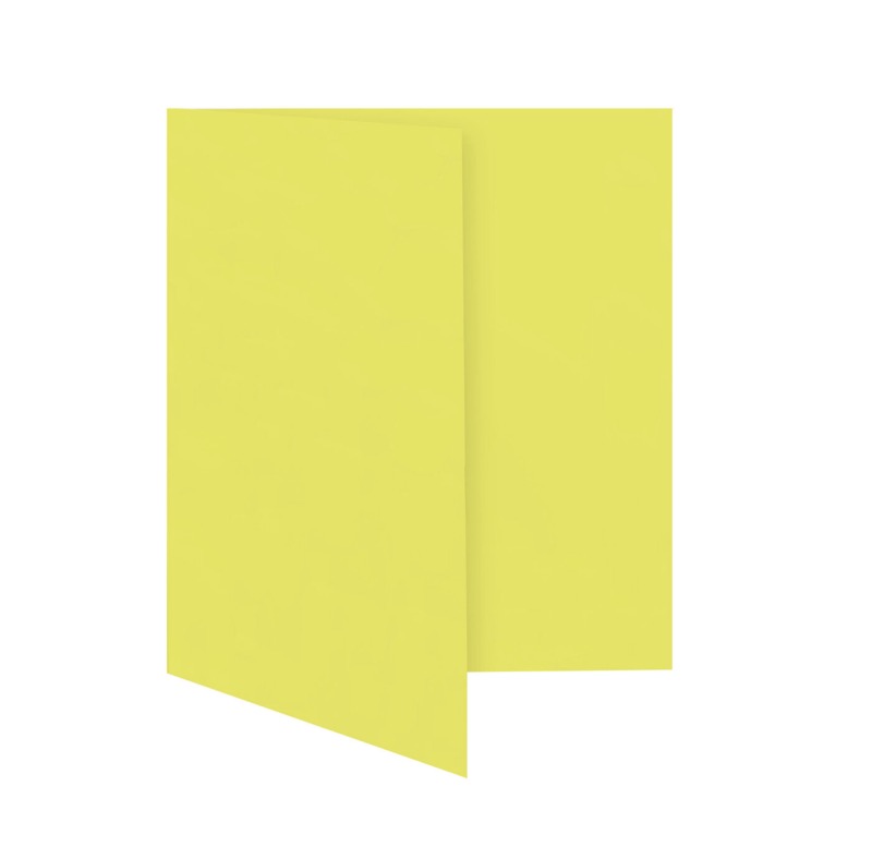 cartes pliantes colorées jaune (blé) 148 x 210 mm (din a5) | 230 g/qm offset | sans fenêtre | pas de fermeture | pas de rabat | 50 pièces