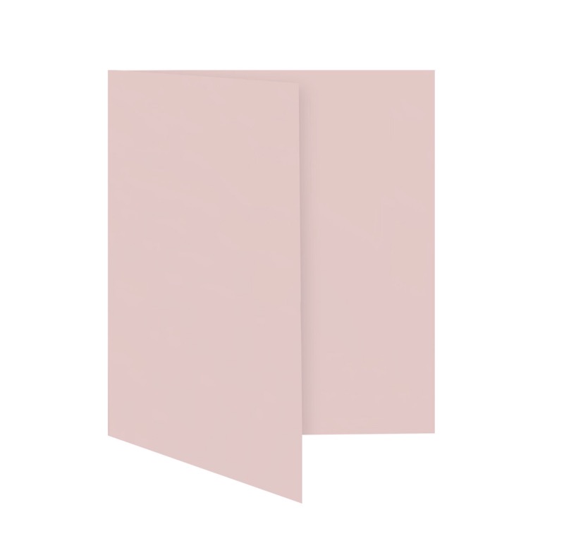 cartes pliantes colorées rose (rose tendre) 148 x 210 mm (din a5) | 230 g/qm offset | sans fenêtre | pas de fermeture | pas de rabat | 50 pièces