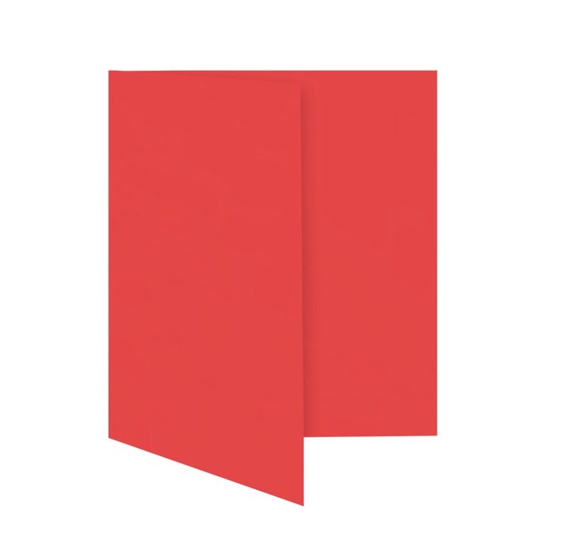 cartes pliantes colorées rouge (rubis) 148 x 210 mm (din a5) | 230 g/qm offset | sans fenêtre | pas de fermeture | pas de rabat | 50 pièces