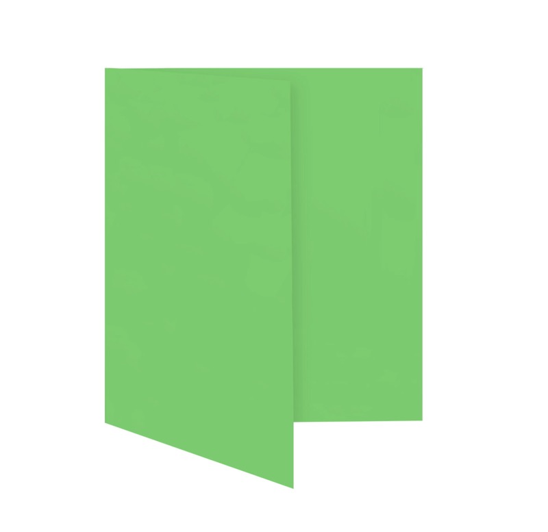 cartes pliantes colorées vert (émeraude) 148 x 210 mm (din a5) | 230 g/qm offset | sans fenêtre | pas de fermeture | pas de rabat | 50 pièces