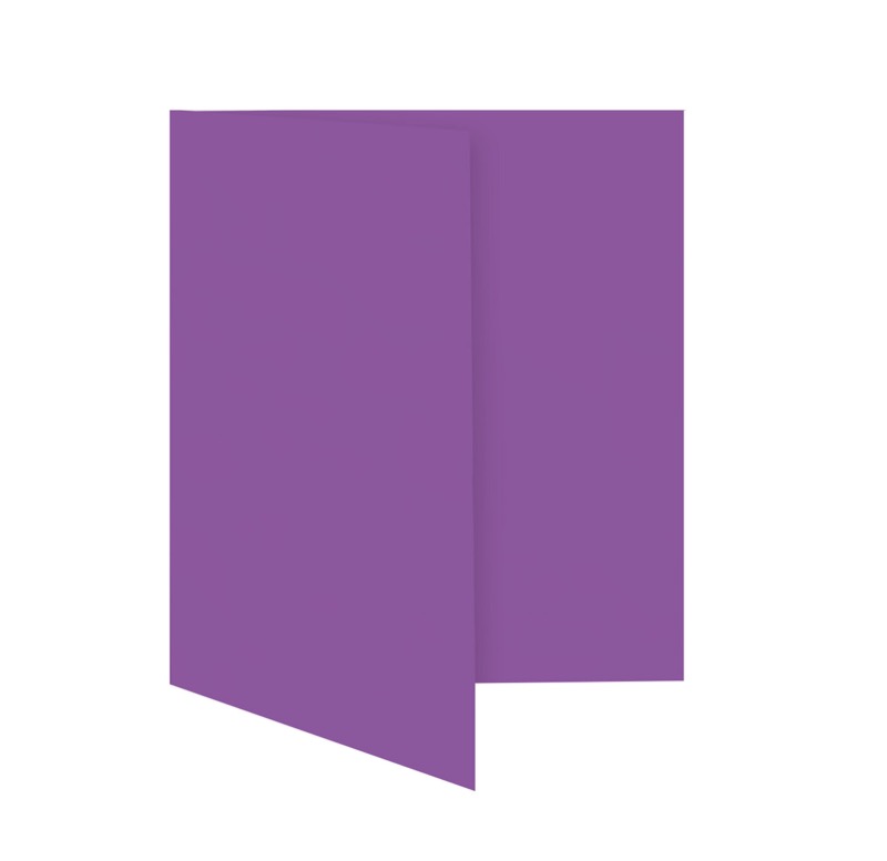 cartes pliantes colorées violet (violet foncé) 148 x 210 mm (din a5) | 230 g/qm offset | sans fenêtre | pas de fermeture | pas de rabat | 50 pièces