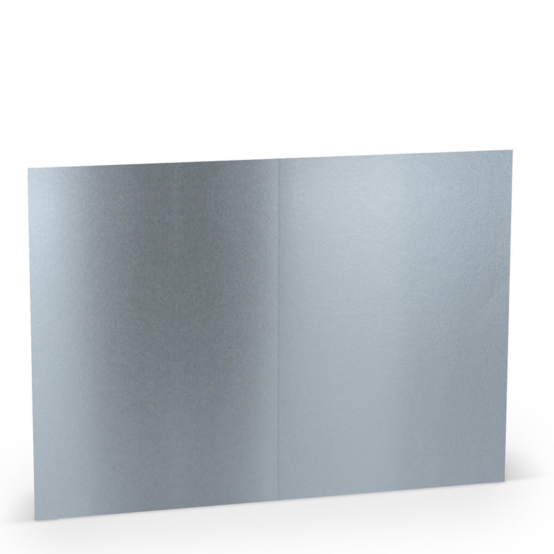 cartes pliantes (portrait) colorées argent 148 x 210 mm (din a5) | 250 g/qm offset (paperado) | sans fenêtre | pas de fermeture | pas de rabat | 50 pièces