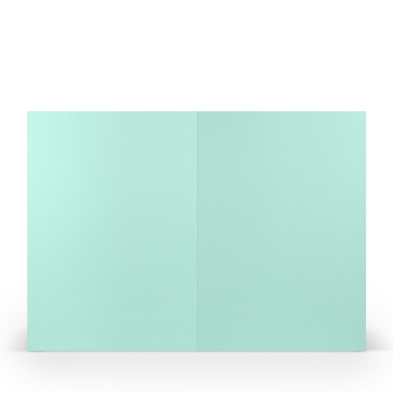 cartes pliantes (portrait) Bleu (Turquoise caraïbe) 148 x 210 mm
