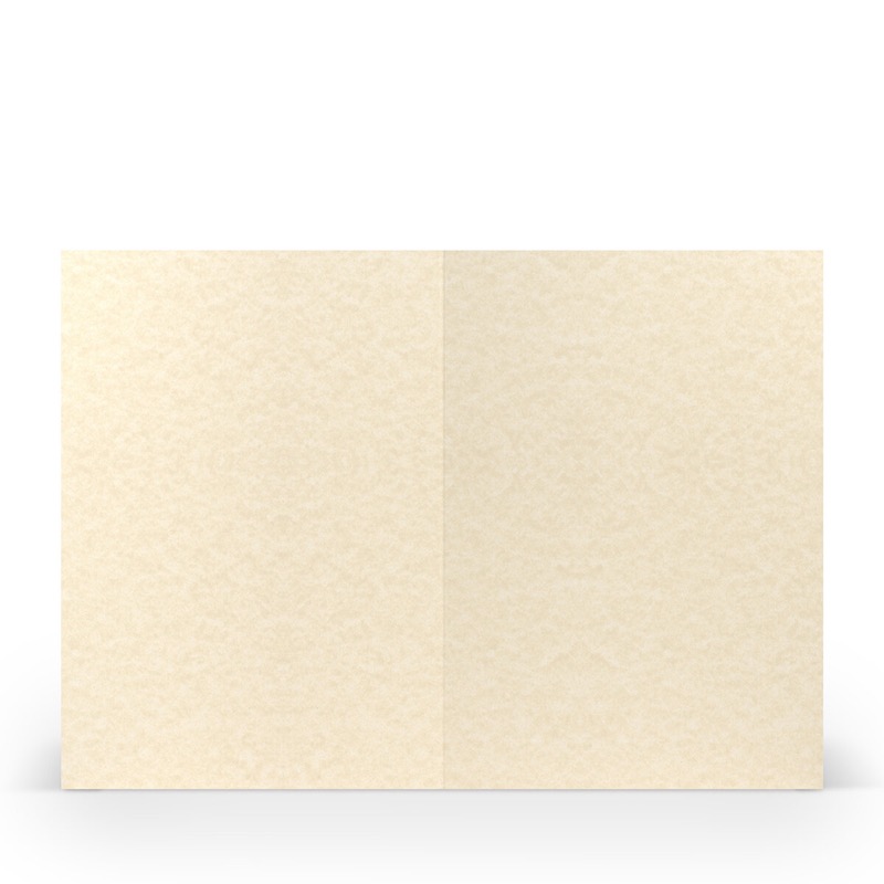 cartes pliantes (portrait) Crème (Crème marbré) 148 x 210 mm