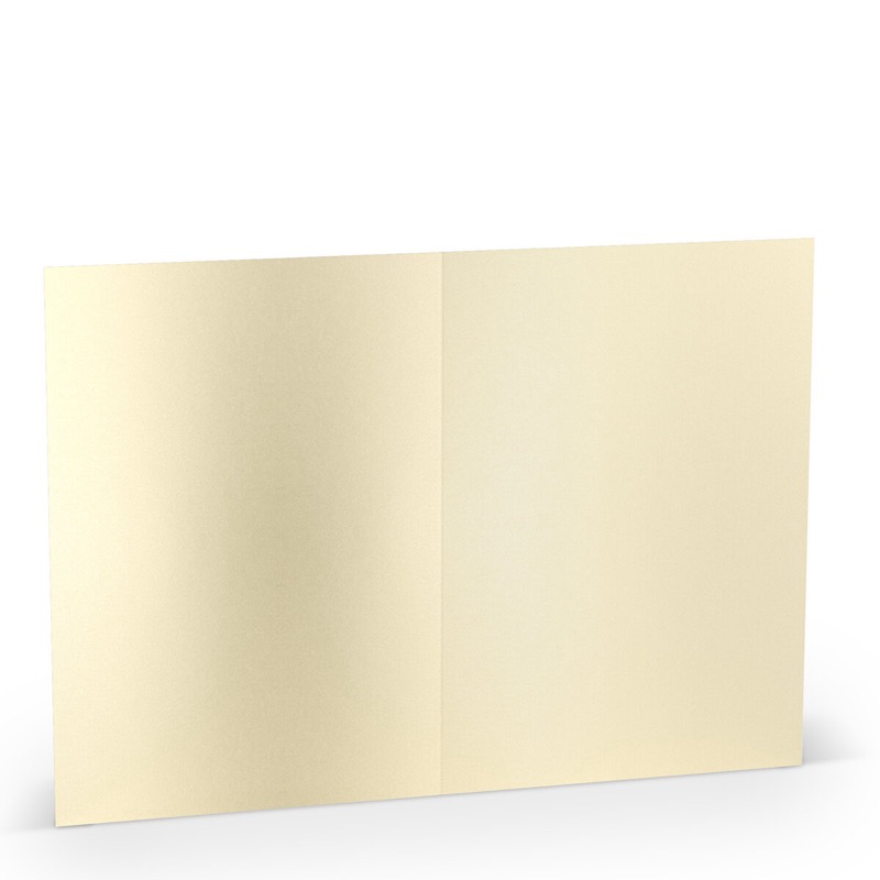 cartes pliantes (portrait) colorées crème (éclairage aux bougies) 148 x 210 mm (din a5) | 250 g/qm lisse | sans fenêtre | pas de fermeture | pas de rabat | 50 pièces