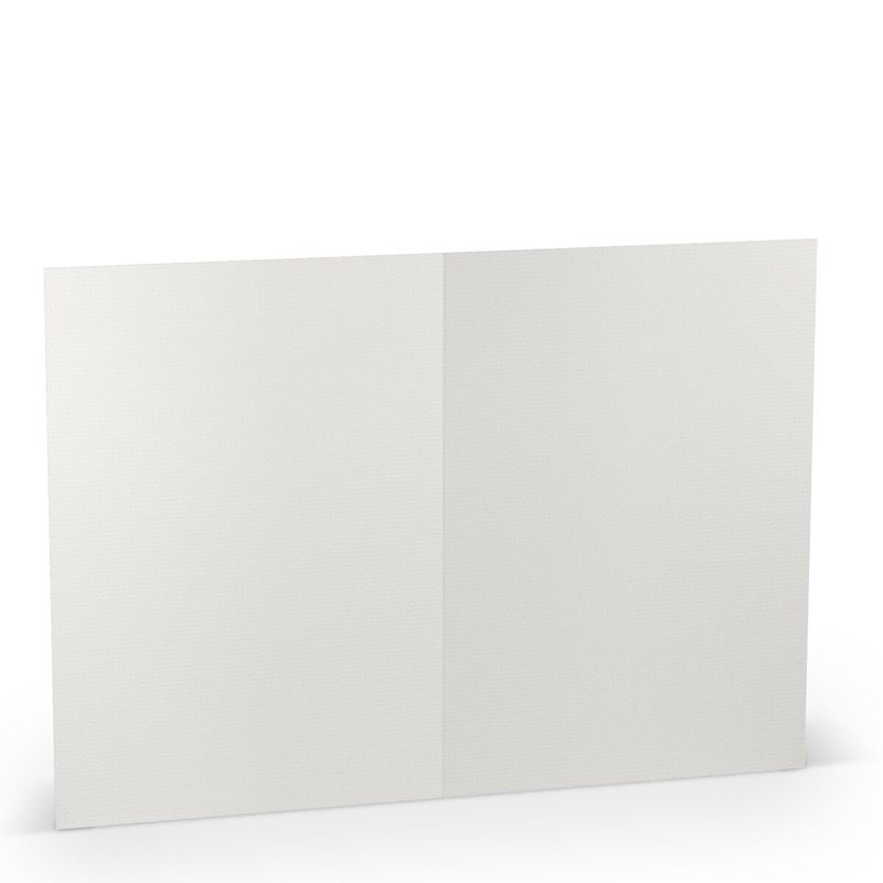 cartes pliantes (portrait) colorées gris (gris glacé) 148 x 210 mm (din a5) | 220 g/qm côtelé (paperado) | sans fenêtre | pas de fermeture | pas de rabat | 50 pièces