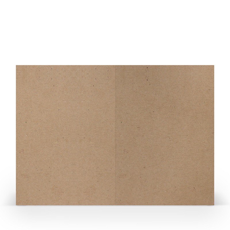 cartes pliantes (portrait) Marron (Kraft) 148 x 210 mm