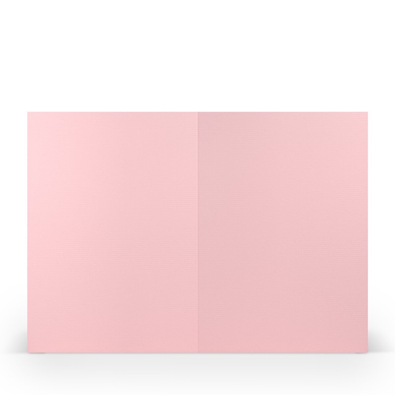 cartes pliantes (portrait) Rose (Rose flamant) 148 x 210 mm