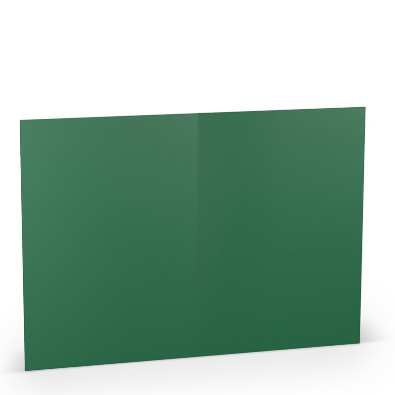 cartes pliantes (portrait) colorées vert (vert sapin) 148 x 210 mm (din a5) | 220 g/qm côtelé (paperado) | sans fenêtre | pas de fermeture | pas de rabat | 50 pièces