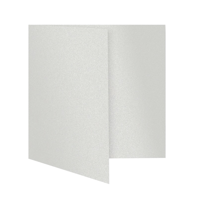 cartes pliantes blanc (diamant glamoureux) 150 x 150 mm | 240 g/qm brillant | sans fenêtre | pas de fermeture | pas de rabat | 50 pièces